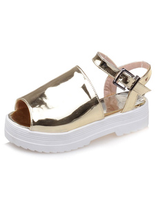 Activer/désactiver Peep Toe Flatform sandales