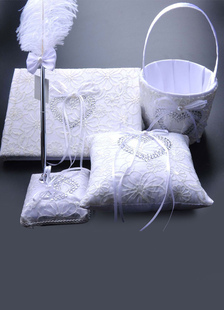 Mariage définit Bow Satin perles strass Collection Jeux