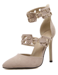 Bout pointu talons hauts talons hauts fermé boucle