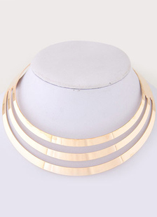 Collier Chic en couches métalliques