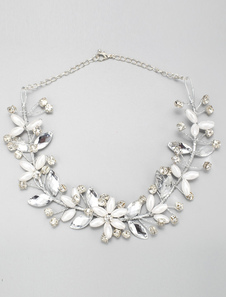 Glitter collier strass perles collier nuptiale de mariage