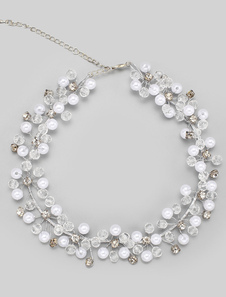 Collier de mariée Ivoire strass perles collier de mariage à plusieurs niveaux