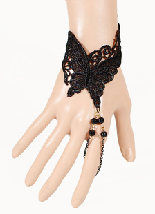 Bracelet unique en filet joli et dentelle Imprimé papillon