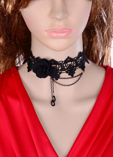 Collier de dentelle fleur gouttes