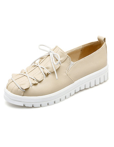 Chaussures modernes en PU mocassin avec lacets