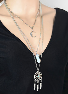 Doux collier métallique casual