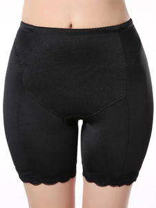 Populaires Leggins féminins noirs unicolore en lycra spandex sans ornement.