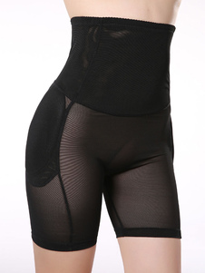 Populaires Leggins féminins noirs unicolore en lycra spandex sans ornement.