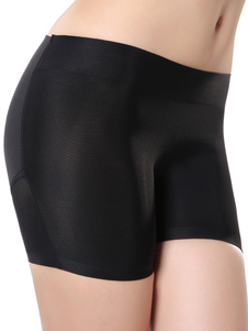 Fascinants Leggings féminins noirs unicolore en lycra spandex sans ornement.