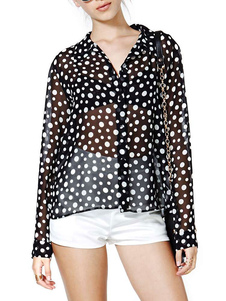 Pierre noire modèle chemise à longues manches de Womens