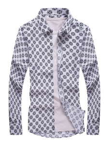 Chemise en coton mélangé manches longues