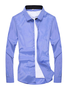 Chemise en coton mélangé manches longues