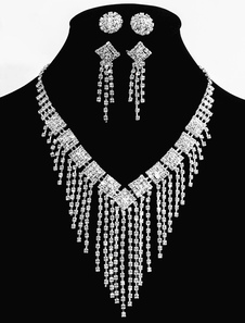 Ensemblede bijoux du dîner de répétition rhinestone