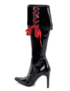 Bottes à bout pointu en PU vernies