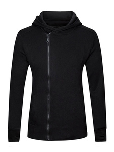 Hoodie noir/gris à capuche capuche Jersey veste pour hommes