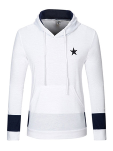 Sweat-shirt à capuche Hoodie Slim hommes en blanc/noir/Bourgogne avec poche frontale