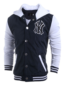 Track Hooded Jacket Sweat à capuche avec manches Contrast pour les hommes de la marine