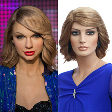 Perruque belle courte or ébouriffée en faux cheveux frisée