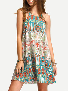 Robe Boho imprimé robe bain de soleil Summer Mini Maj