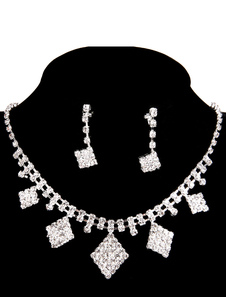 Ensemblede bijoux de mariage rhinestone