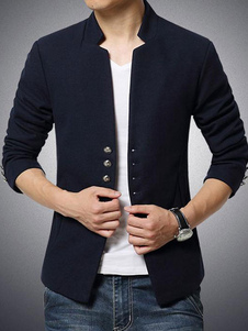Veste Blazer Slim pour hommes manches longues en Bourgogne/marine/noir