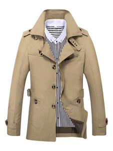 Trench Coat noir/kaki/vert homme ceinturée veste