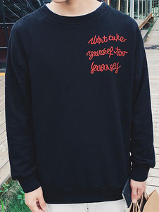 Pulls manches longues pour hommes avec col en Bourgogne/noir/gris