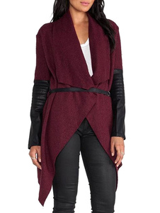 Manches longues asymétrique Coat de la Bourgogne manteau d’hiver femme