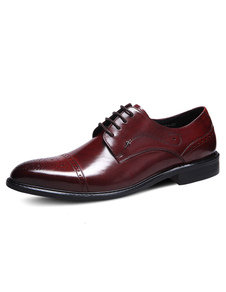 Chaussures hommes robe vachette cuir Brogue