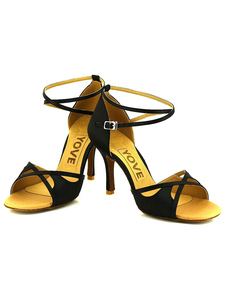 Danse de bracelet de cheville chaussures féminines Open Toe Satin String enroulement talon danse de 