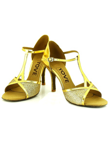 Sequin danse chaussures Open Toe talons Vintage unique doux Latin chaussures femme