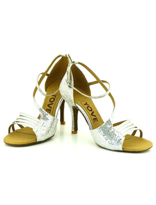 Chaussures de danse de Sequin enfer haute chaîne ouverte de bobinage orteil souple semelle chaussure