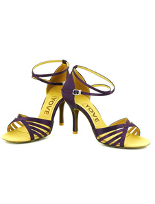 Danse de salon chaussures Open Toe High Heel Shoes de danse Satin féminines