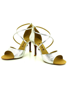 Open Toe danse chaussures féminines haute qualité Sequin sangles talon danse de salon