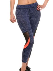 Mesh Insert marine coussinage Crop Leggings