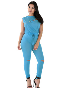 Crewneck manches découpe coussinage Jumpsuit