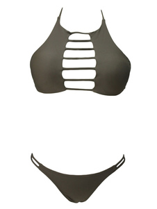 Licol sexy Bikini coupe mettre maillot de bain 2 pièce