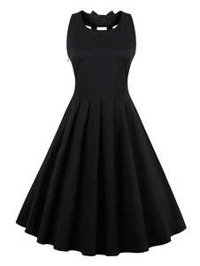 Petite robe noire rétro jupe robe de soirée