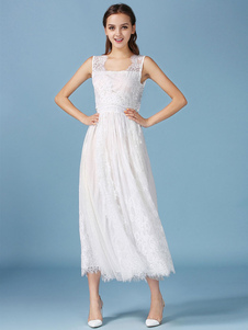 Robe en dentelle blanche robe de fée en couches