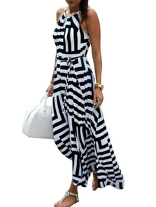 Slip femmes robe rayée haute basse