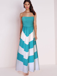 Color Block bustier grande hauteur Maxi Dress
