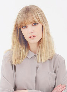 Blonde tout droit Long cheveux perruques féminines Bobs vrais cheveux perruques