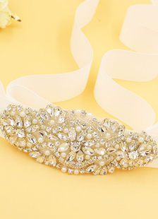 Mariage robe Sash strass Lace-up Bridal Sash (largeur 5cm, longueur 170cm)