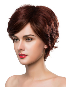 Magnétique perruque de cheveux humains coupe boyish dégradé de vacances filet de plastique