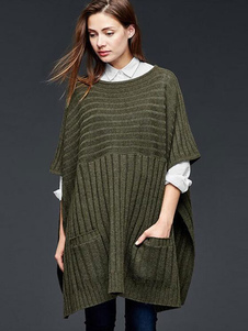 Pull surdimensionné avec demi manches et poches