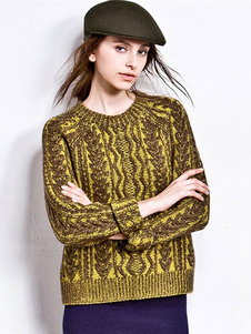 Câble manches longues pull Vintage chandails féminines chandails en tricot