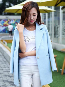 Tweed manteau Notch col manches longues moderne manteau des femmes d’hiver