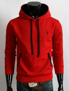 Pullover Hoodie Long manches coton Casual hommes Fit Coat