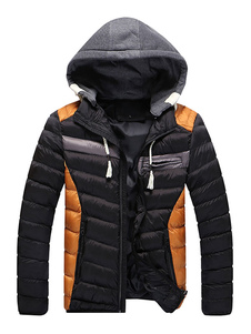 Veste hiver Puffer pour hommes capuche veste matelassée manteau rembourré