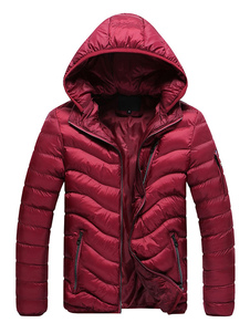 Veste matelassée hommes à capuchon Puffer veste bleu/noir/Bourgogne/Royal Blue